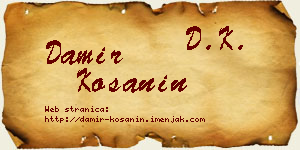 Damir Košanin vizit kartica